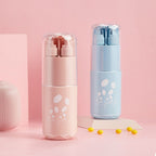 Arenzza storage cup for portable toiletries, made of durable houseware material, with compartments for organizing travel essentials.