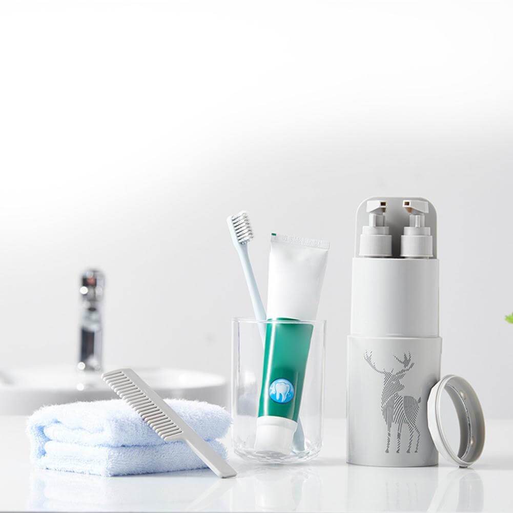 Aarenza portable toiletries storage cup for organizing travel-sized bathroom essentials in a houseware and kitchen setting.