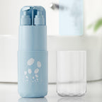 Arenzza portable toiletries storage cup with compartments for organizing travel-sized bathroom essentials.