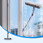 Arenzza window cleaning squeegee for high-rise windows, with a long handle and rubber blade for glass cleaning.