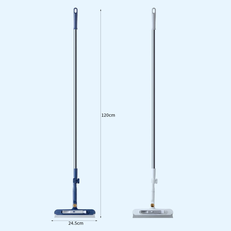 Arenzza window cleaning squeegee for high-rise windows, with a long handle and rubber blade for streak-free cleaning.