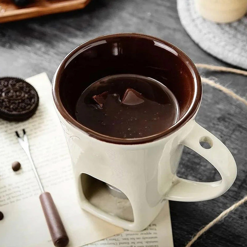 Arenzza chocolate melting cup for houseware and kitchen use, designed for melting and serving chocolate.