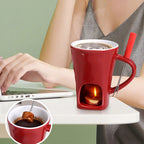 Arenzza chocolate melting cup for kitchen use, with a ceramic or plastic container designed for melting chocolate smoothly.