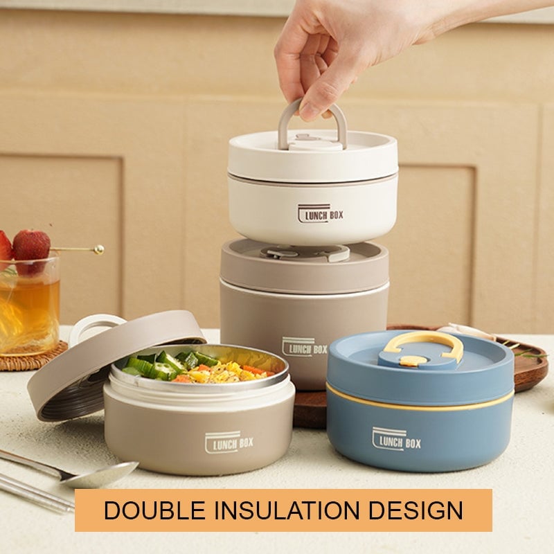 Arenzza portable insulated lunch container set with multiple compartments, ideal for keeping food fresh and hot or cold.