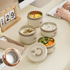Arenzza portable insulated lunch container set with multiple compartments, ideal for keeping food fresh and hot or cold.