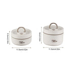 Arenzza portable insulated lunch container set with multiple compartments for houseware and kitchen use, ideal for keeping food fresh.