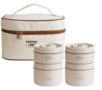 Arenzza portable insulated lunch container set with multiple compartments, perfect for keeping food warm or cold on the go.
