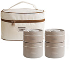 Arenzza portable insulated lunch container set with multiple compartments, perfect for keeping food fresh and hot or cold.