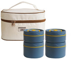 Arenzza portable insulated lunch container set with multiple containers and lids, ideal for keeping meals hot or cold on the go.
