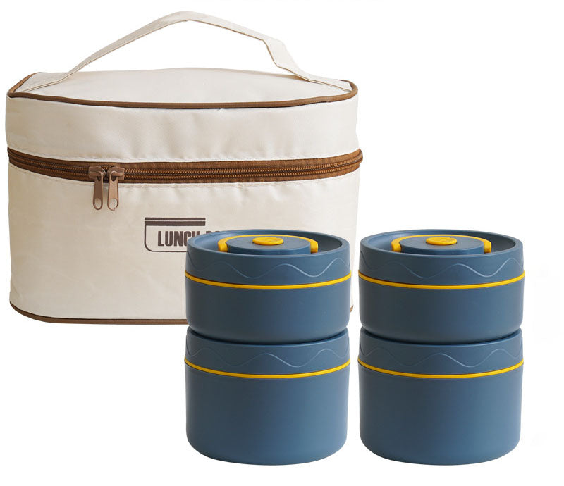 Arenzza portable insulated lunch container set with multiple containers and lids, ideal for keeping meals hot or cold on the go.