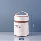 Arenzza portable insulated lunch container set with multiple compartments, ideal for keeping food hot or cold during meals.
