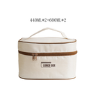 Arenzza portable insulated lunch container set with multiple compartments, designed for keeping food warm or cold.