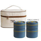 Arenzza portable insulated lunch container set with multiple compartments, designed for keeping food fresh and warm.