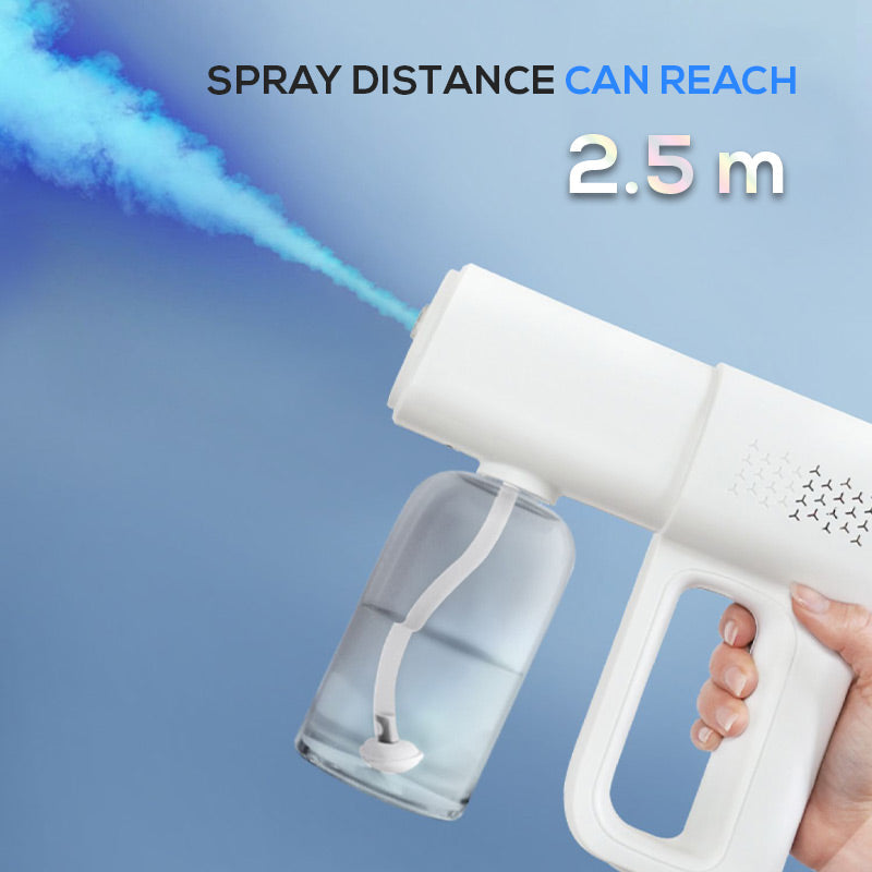 Arenzza cordless sanitizer nano sprayer gun with 380ml capacity and ultra-fine mist for home, office, and garden use.