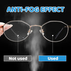 A reusable Arenzza anti-fog cloth for glasses, showing the cloth folded on a clean surface, designed to prevent fogging on eyewear.