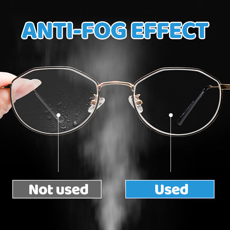 A reusable Arenzza anti-fog cloth for glasses, showing the cloth folded on a clean surface, designed to prevent fogging on eyewear.