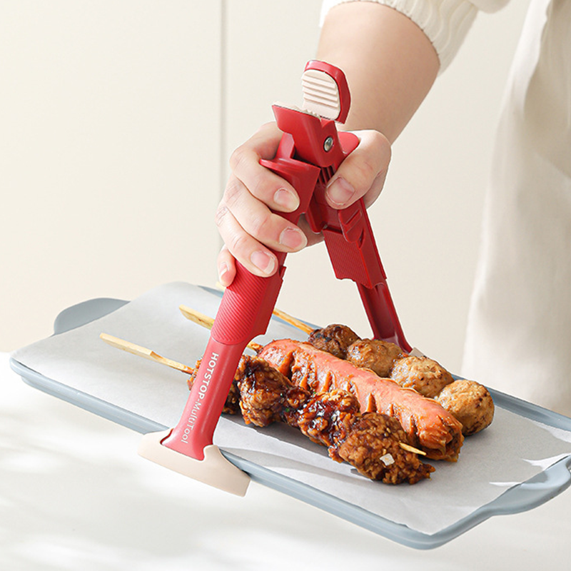 Arenzza multi-purpose anti-scald bowl holder clip for kitchen use, shown holding a bowl securely to prevent burns.