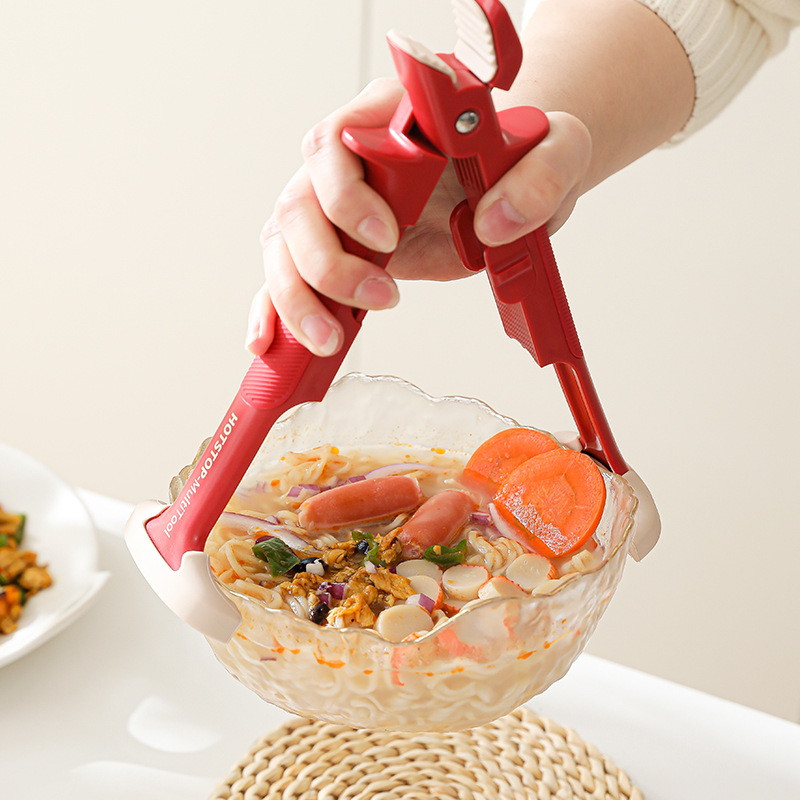 Arenzza multi-purpose anti-scald bowl holder clip for kitchen, designed to secure bowls and prevent burns during cooking.