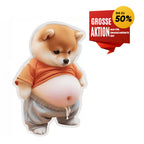 Arenzza 3D Shiba Inu door stopper and stress ball in playful design, made of soft self-adhesive material for house and kitchen use.