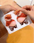 Arenzza 3D Shiba Inu door stopper and stress ball, cute self-adhesive houseware accessory, colorful and playful design.