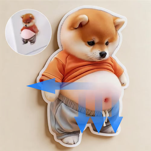 Arenzza 3D Shiba Inu door stopper and stress ball, cute self-adhesive houseware with playful design, perfect for home and kitchen use.