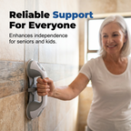 Arenzza drill-free suction cup grab bar mounted on a wall, providing support in a houseware and kitchen setting.