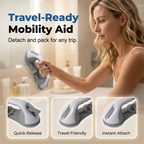 Arenzza drill-free suction cup grab bar for houseware and kitchen, with sturdy suction cups and a sleek metal handle for safety.