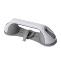 Arenzza drill-free suction cup grab bar for bathroom safety, with a sturdy metal handle mounted on a bathroom wall.