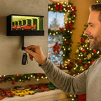Arenzza Infinity Mirror LED Garage Key Holder with illuminated infinity mirror design, wall-mounted houseware for organizing keys.