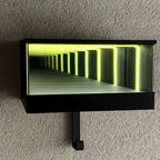 Arenzza Infinity Mirror LED Garage Key Holder in modern houseware with illuminated LED display and sleek design.