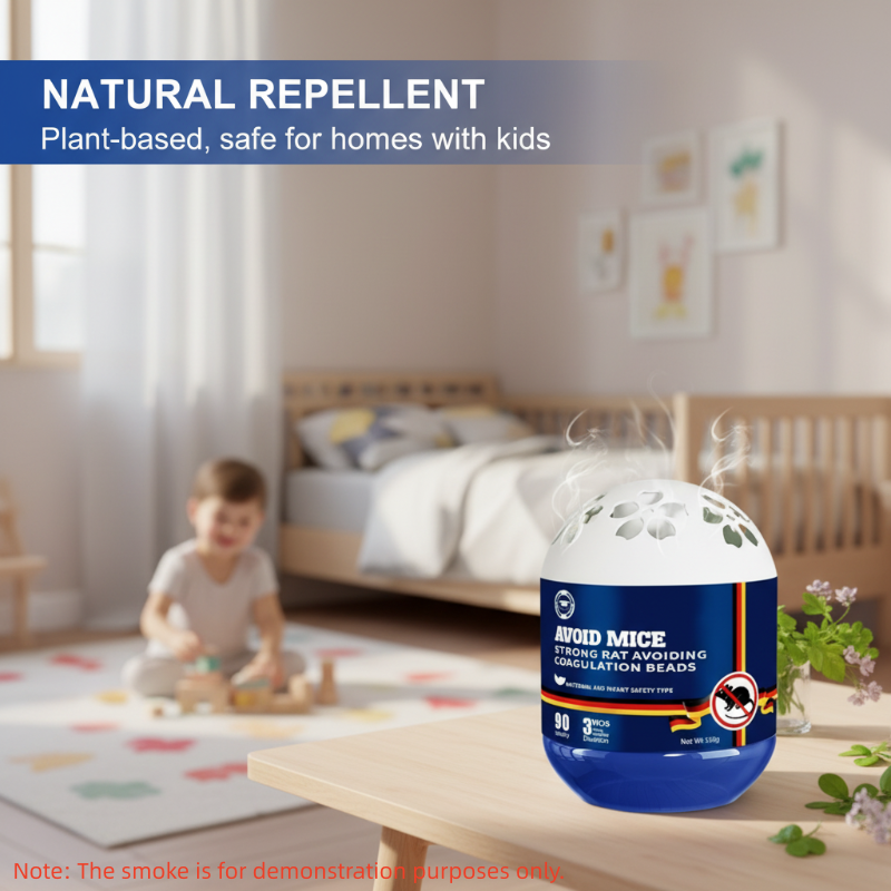 Arenzza plant-based indoor mouse repellent gel in a container, designed for houseware and kitchen use to deter mice naturally.