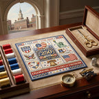 Arenzza 250th Anniversary Commemorative Cross Stitch Kit for houseware and kitchen decor, featuring detailed cross-stitch design.