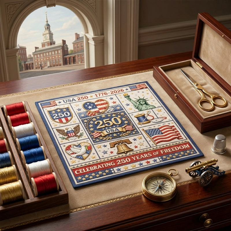 Arenzza 250th Anniversary Commemorative Cross Stitch Kit for houseware and kitchen decor, featuring detailed cross-stitch design.