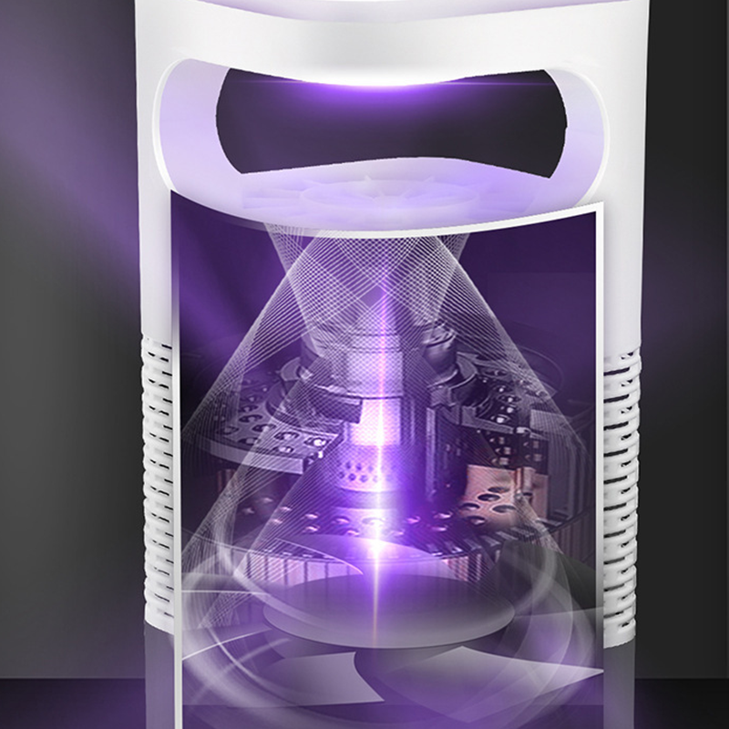 Arenzza UV fly trap with transparent catch box for home use, designed to attract and trap flying insects effectively.