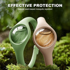 Arenzza silicone mosquito repellent bracelet in vibrant colors, designed to keep mosquitoes away, shown on a person's wrist.