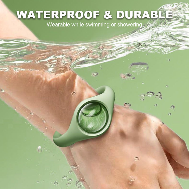 Arenzza silicone mosquito repellent bracelet in vibrant colors, designed for outdoor protection against mosquitoes.