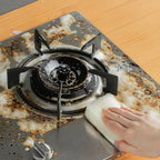 Arenzza Heavy Grease Cleaner with mild formula and quick decomposition for kitchen and houseware cleaning, shown on a cleaning surface.