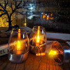 Arenzza solar-powered LED candle light lamp, houseware and kitchen decor with a warm glow, designed for eco-friendly home ambiance.