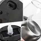 Aarenza solar-powered LED candle light lamp with a glass jar design, ideal for houseware and kitchen decor.