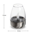 Aarenza solar-powered LED candle light lamp, houseware and kitchen decor, glowing softly with a warm ambient light.