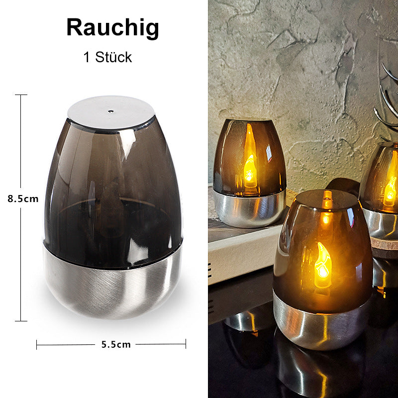A solar-powered LED candle light lamp from Arenzza, with a warm glow, designed for houseware and kitchen decor.