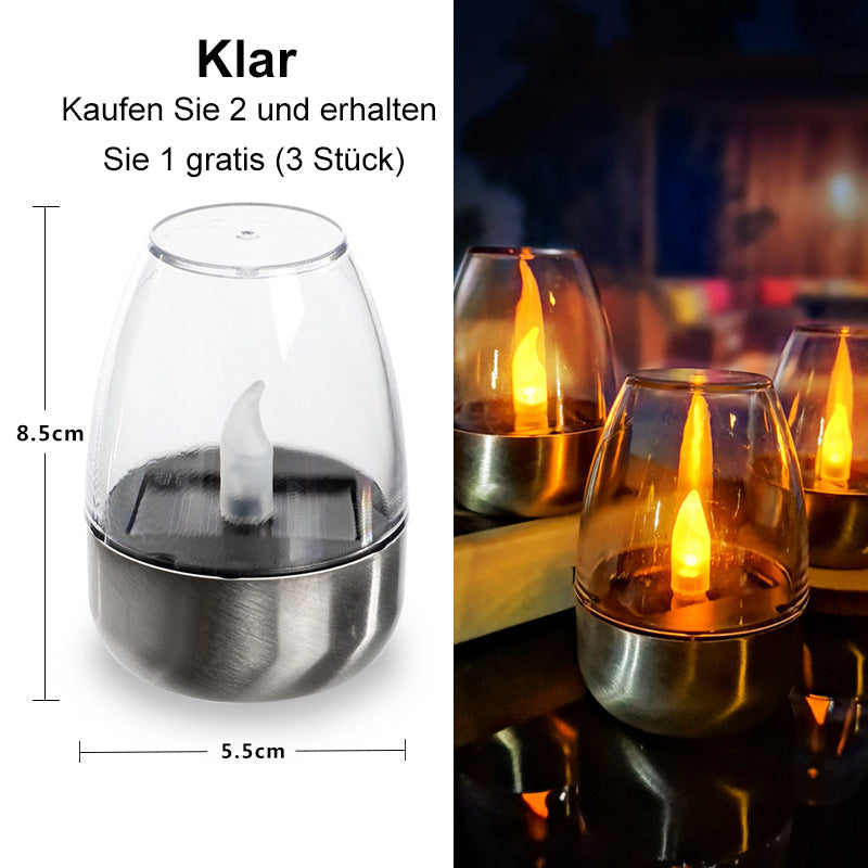 Solar-powered LED candle light lamp by Arenzza, houseware and kitchen decor with a warm, flickering glow in a cozy setting.