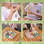 Aarenzza portable lightweight outdoor folding PP utensils set featuring a fork, knife, and spoon in a compact design for camping and travel.