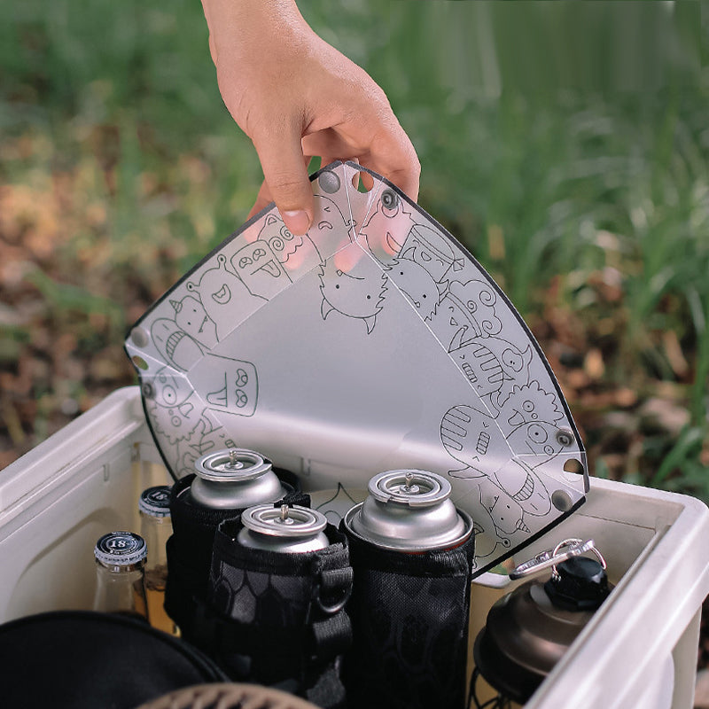 Arenzza portable lightweight outdoor folding PP utensils set with a fork, spoon, and knife for camping and travel.