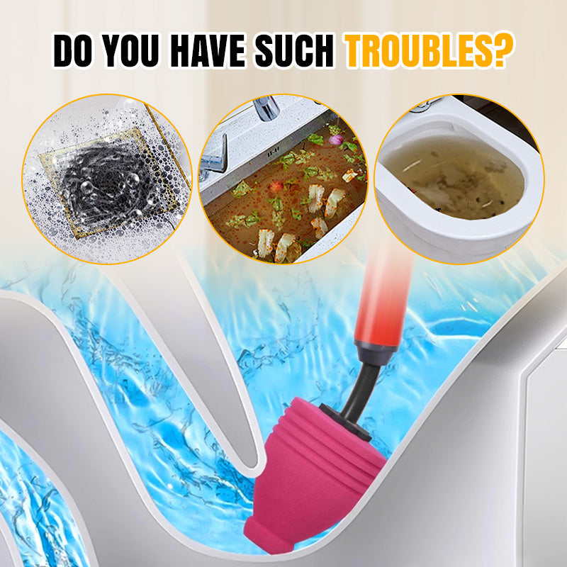 Arenzza household high-pressure toilet unblocker tool for instant clog removal, no chemicals, and no mess in a kitchen or bathroom.