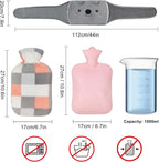 Arenzza plush hot water bottle belt in cozy fabric, designed for refilling and providing warmth in houseware and kitchen use.