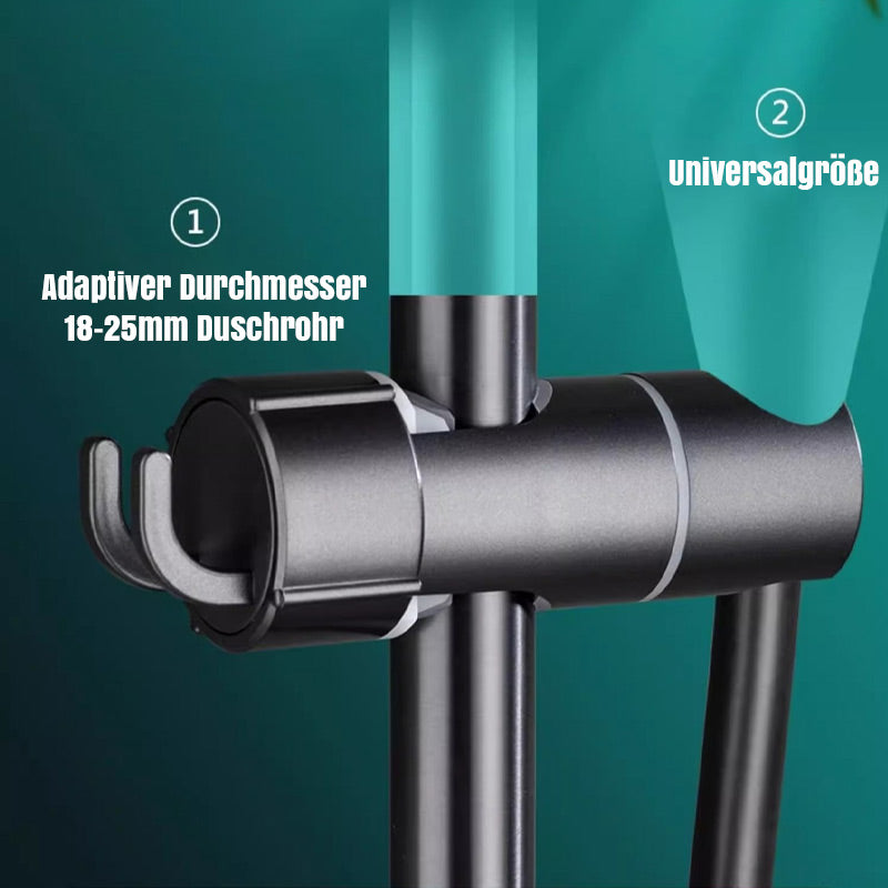 Arenzza tool-free shower holder mounted on a bathroom wall, designed for easy installation without tools, for houseware and kitchen use.