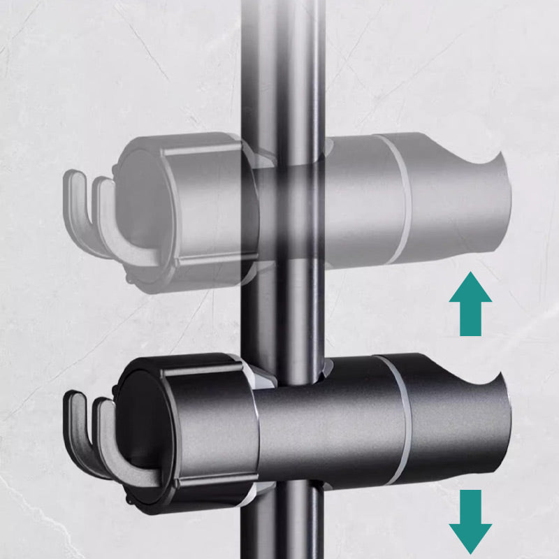 Arenzza tool-free shower holder mounted on a bathroom wall, holding a showerhead in a modern houseware and kitchen setting.
