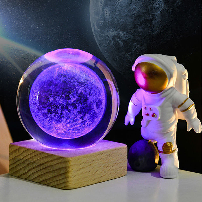 Arenzza 3D Galaxy Crystal Ball Nightlight decor lamp with a luminous, celestial design for home decor and ambient lighting.