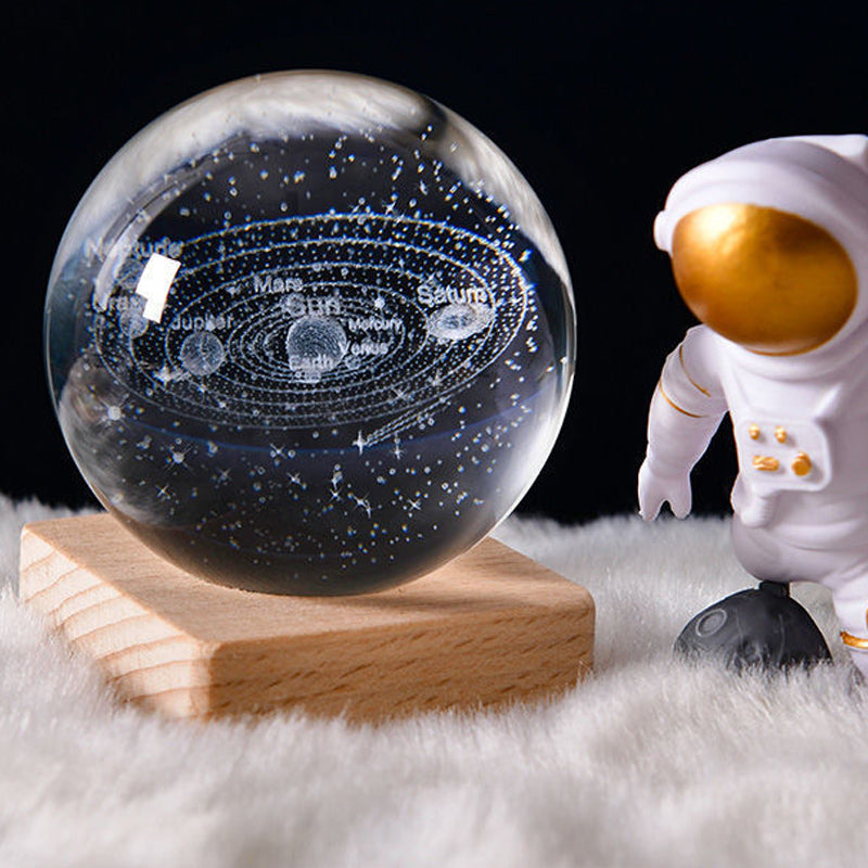 Arenzza 3D Galaxy Crystal Ball Nightlight decorative lamp with galaxy design, perfect for home decor and ambient lighting.